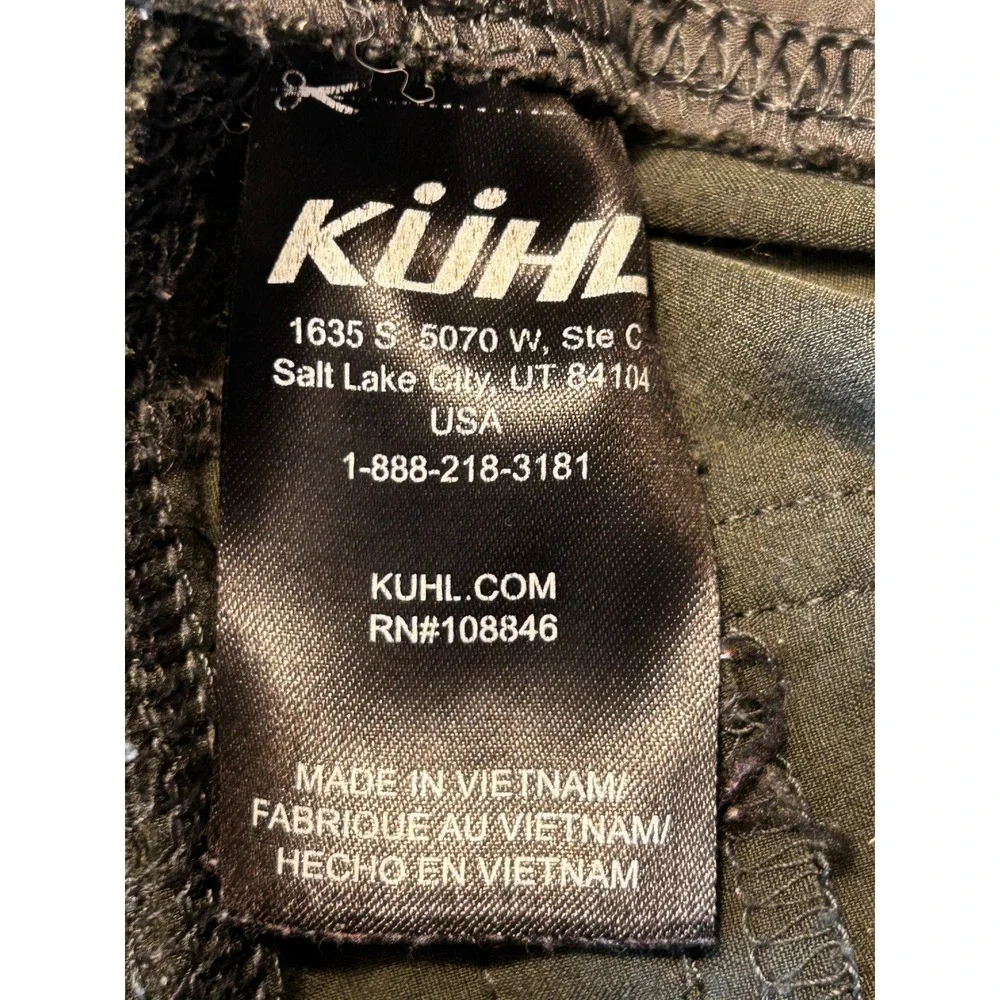 Kuhl Freeflex 10 Cargo Shorts Womens 8 Olive Green Hiking Outdoor 6501